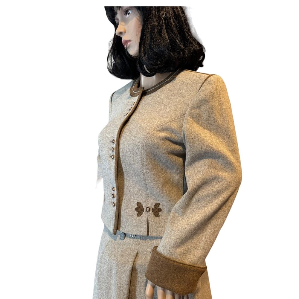 Vintage Echter Österreichischer Loden Austrian skirt suit size small - Picture 15 of 16